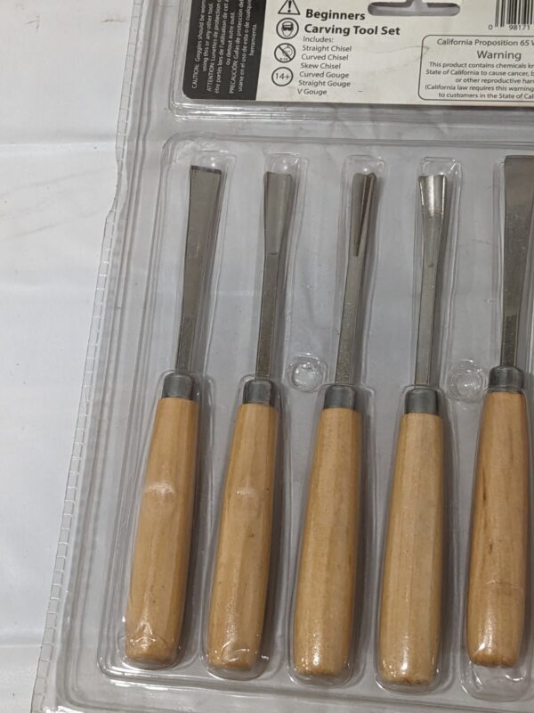 EXCEL BLADES 6 Piece Wood Gouge Set 7" OAL, Steel Blade 56011