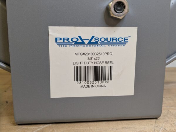 Pro Source 25 Ft Spring Retractable Hose Reel 3/8 In Fitting 300 PSI Max.