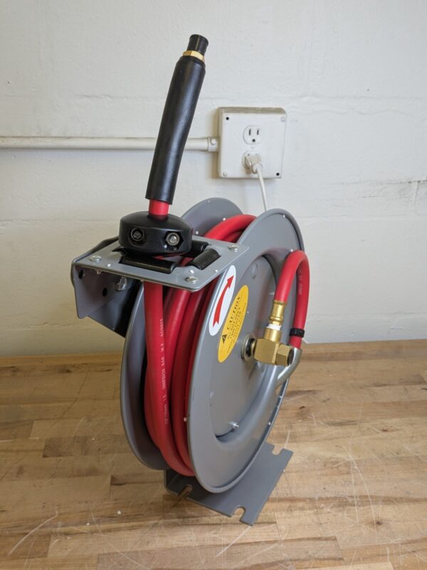 Pro Source 25 Ft Spring Retractable Hose Reel 3/8 In Fitting 300 PSI Max.