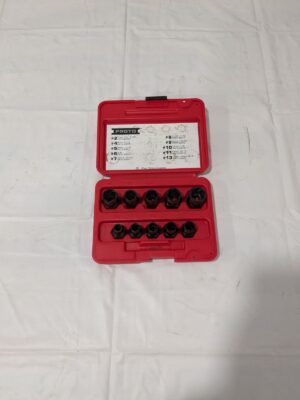 Proto 10PC Bolt & Screw Extractor Socket Set J69X00 INCOMPLETE