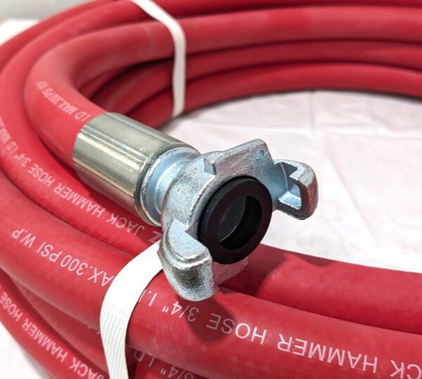 Heavy Duty Jackhammer Hose 3/4" X 50' 300 PSI Quick Clamps JKR07530-50-77-M