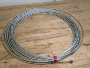 Galvanized Steel Aircraft Cable 1/4" Diameter 7 x 7 Strand Core 100 Ft. Approx.