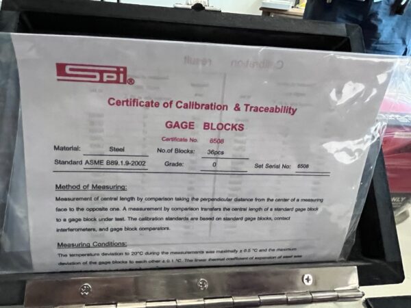 SPI Gage Block Set: 0.05 to 4'' Range, 81 Pc, AS-1 Grade, Steel 30-911-2