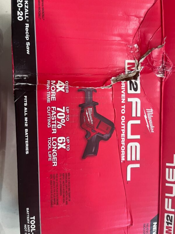 Milwaukee Tool Cordless Reciprocating Saw: 12V, 0 to 3,000 SPM, 5/8 Stroke