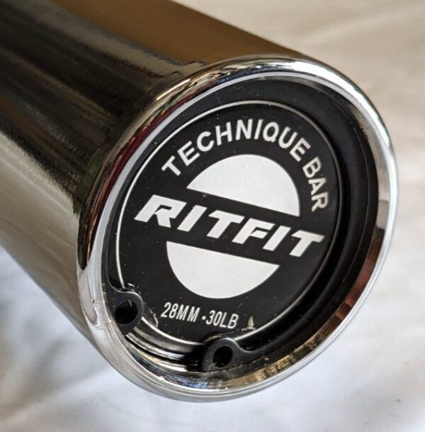 RitFit Olympic Barbell 57" / 145cm Bar 30lbs Knurled Grip OLYBARSIL-145CM