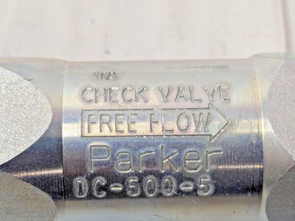 Parker In Line Hydraulic Check Valve 1/2" - 14 Inlet X 3000 psi DC-500-5