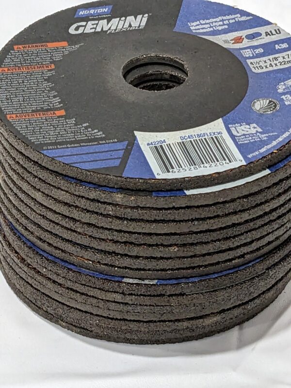 NORTON Depressed-Center Wheel Type 29, 4-1/2" Dia, 1/8" Thick Qty 16 66252842204
