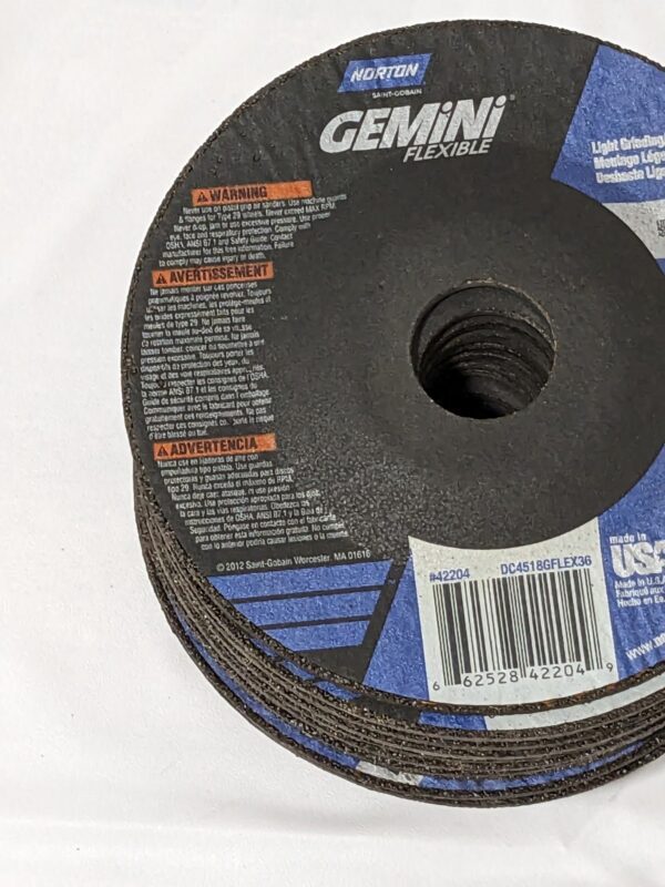 NORTON Depressed-Center Wheel Type 29, 4-1/2" Dia, 1/8" Thick Qty 16 66252842204