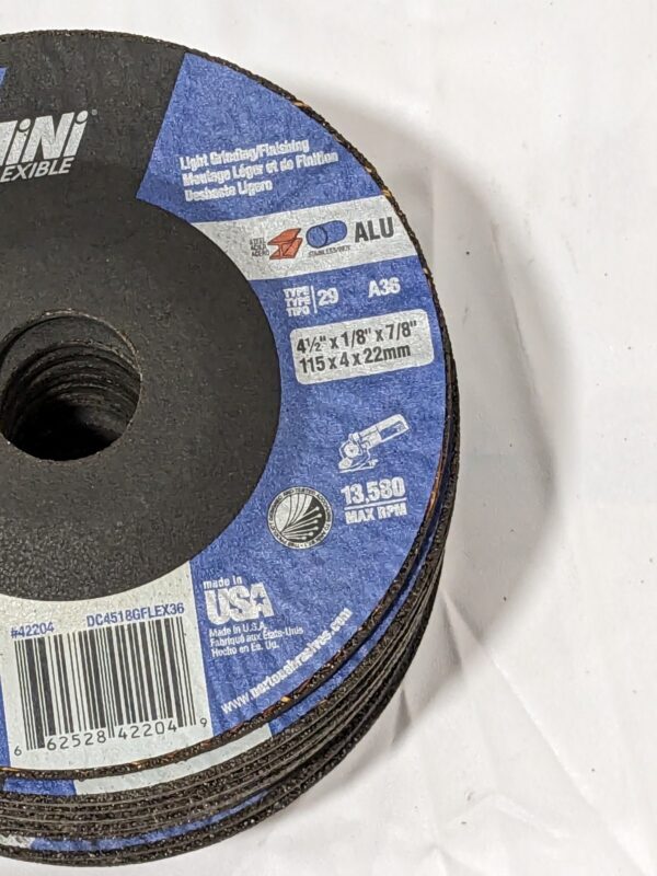 NORTON Depressed-Center Wheel Type 29, 4-1/2" Dia, 1/8" Thick Qty 16 66252842204