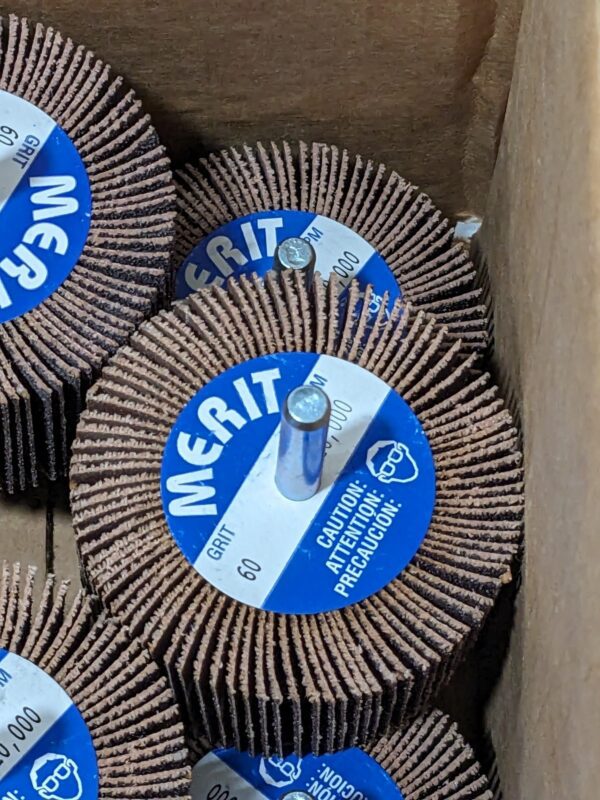 MERIT ABRASIVE Mounted Flap Wheel 2-1/2" Dia 1-1/2" Face Width Qty 7 08834137420
