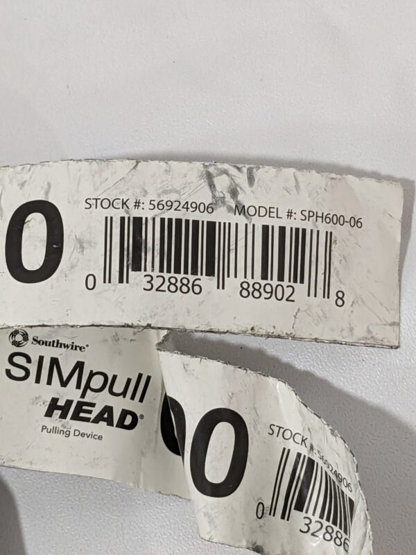 Southwire Maxis 600 kcmil SIMpull HEAD 6" Pulling Device Qty 2 SPH600-06