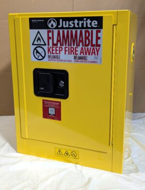 JUSTRITE Bench Top Cabinet 22x17x17 NFPA Code 30 / OSHA 890400 *Scratch & Dent*