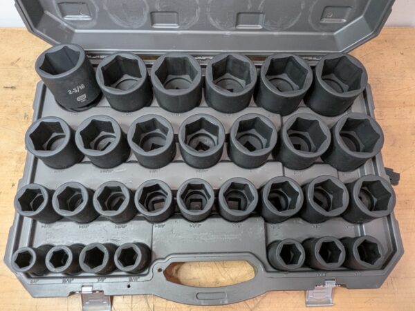 GearWrench 29 Piece 3/4" Drive 6 Point Deep SAE Impact Socket Set 84037