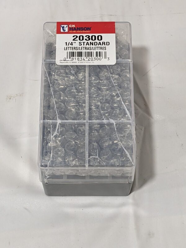 C.H. HANSON 1/4″ Character Steel Stamp Set 27 Piece DAMAGED CASE 20300