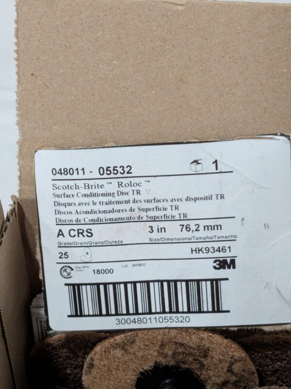 3M Quick-Change Disc Roloc TR 3" Dia Silicon Carbide Non-Woven Qty 25 7000000756