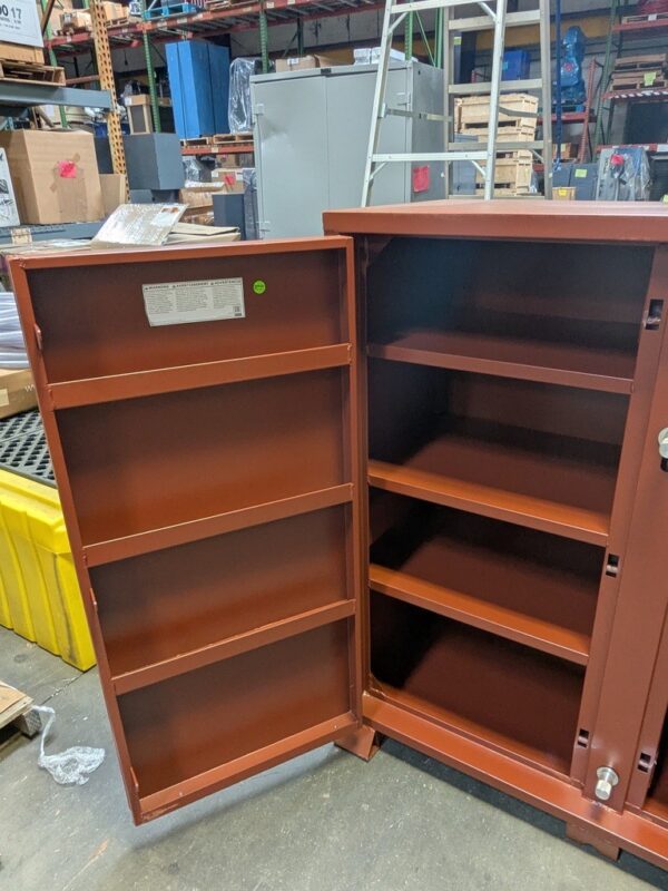 Crescent Jobox Heavy Duty Open Side Cabinet 2-Door 60 x 60 x 24 Scratch N Dent