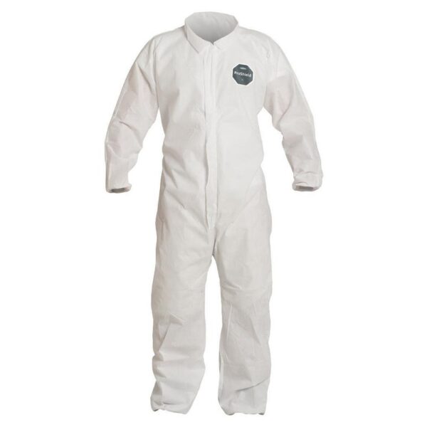 DUPONT Coverall Liquid & Splash Protection Sz XL Qty 25 PB125SWHXL002500