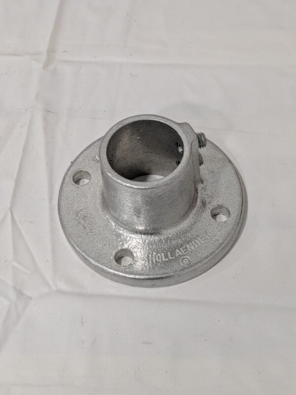HOLLAENDER Speed-Rail Base Flange: 1-1/4" Pipe Uncoated 42-7