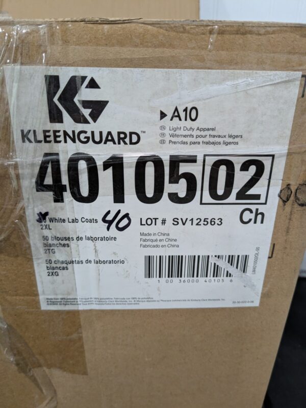 KLEENGUARD Lab Coat qty 40 Size 2X-Large, SMMMS 40105
