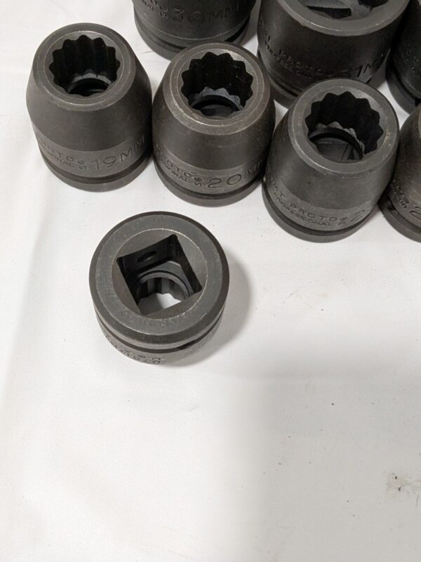 PROTO Socket Set Standard & Impact, 26 Pc, 3/4" Drive, 17 mm-50 mm J72106M
