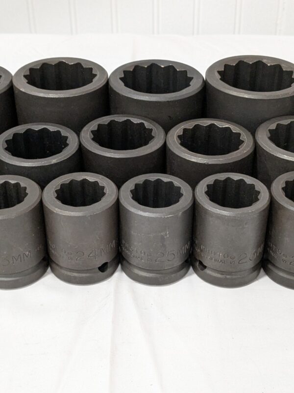 PROTO Socket Set Standard & Impact, 26 Pc, 3/4" Drive, 17 mm-50 mm J72106M