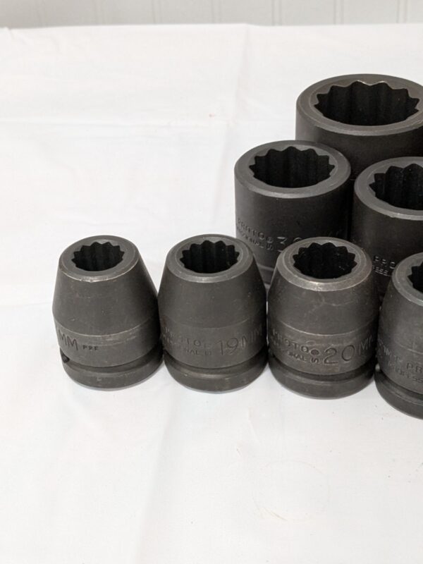 PROTO Socket Set Standard & Impact, 26 Pc, 3/4" Drive, 17 mm-50 mm J72106M
