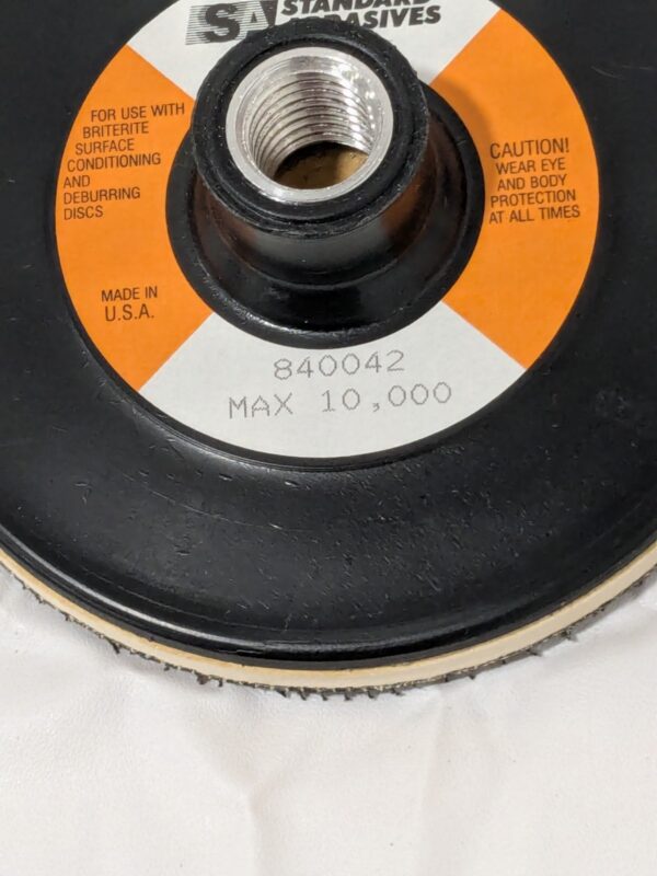 STANDARD ABRASIVES Disc Backing Pad: 4-1/2" Dia, Hook & Loop 7000121841