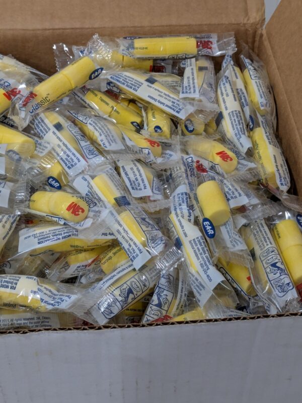3M Ear Plugs: Cylinder, 29 dB NRR, Gen Purpose, Uncorded Qty 1000 312-1082
