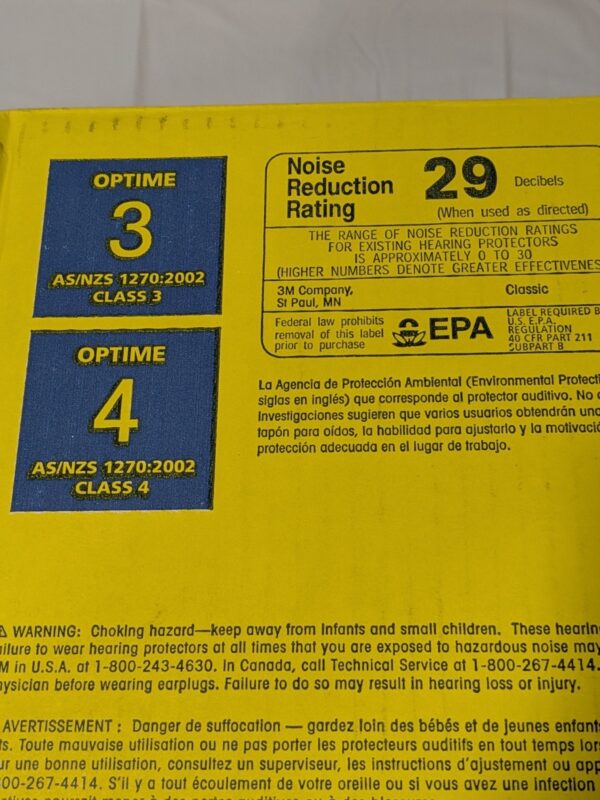 3M Ear Plugs: Cylinder, 29 dB NRR, Gen Purpose, Uncorded Qty 1000 312-1082