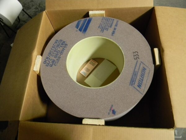 Norton Centerless Type 01 Straight Grinding Wheel 24" Diam. 10" Thick 12" Hole
