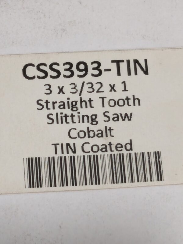 Moon Side Chip Saw: 3" Dia, 3/32" Thickness, 1" Hole, 32T CSS393-TIN