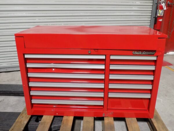 Pro Source Top Chest Tool Box 11 Drawer 41 x 18 x 26 Steel Red SCRATCH N DENT