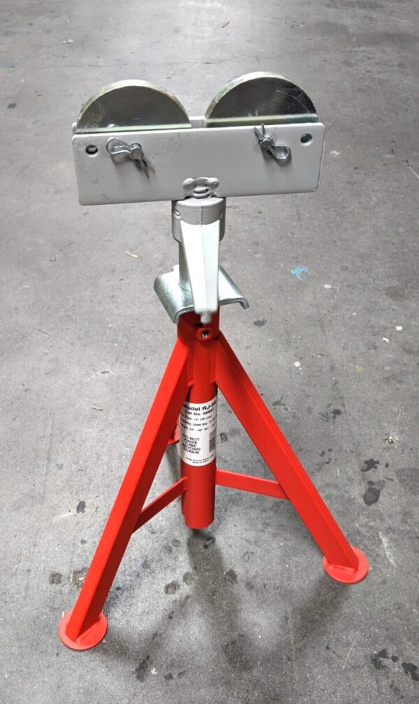 RIDGID 12" Capacity Adjustable Pipe Stand with 2 Roller Head 56667