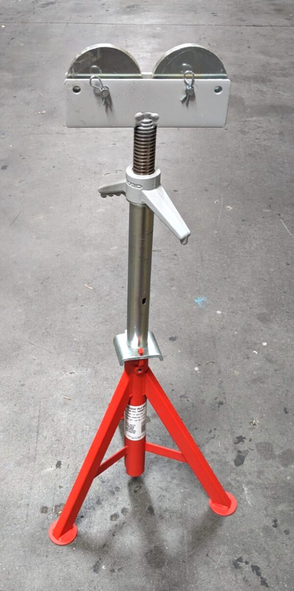 RIDGID 12" Capacity Adjustable Pipe Stand with 2 Roller Head 56667