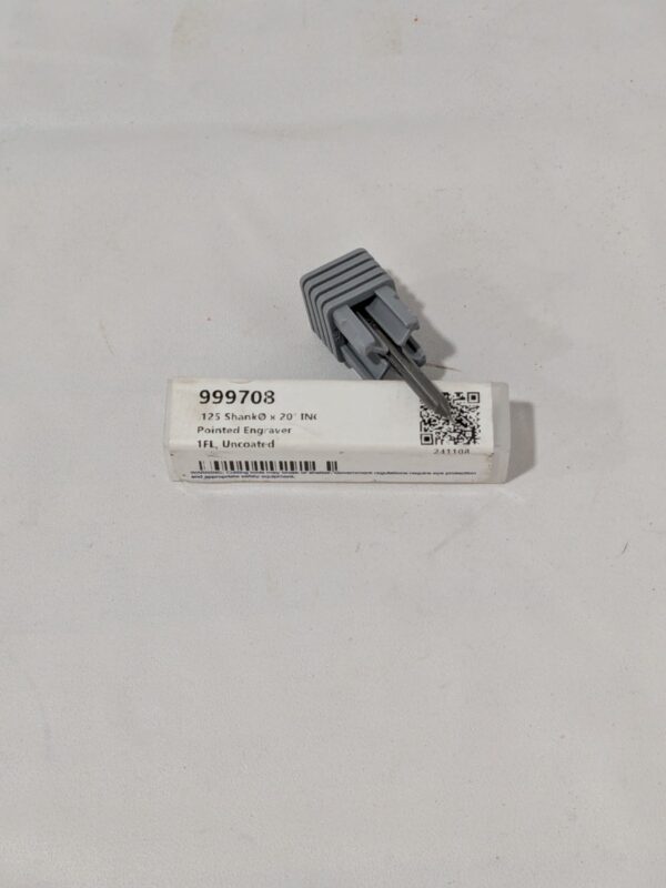 HARVEY TOOL Engraving Cutter: 20 °, 1/8" Dia, Pointed, Solid Carbide 999708