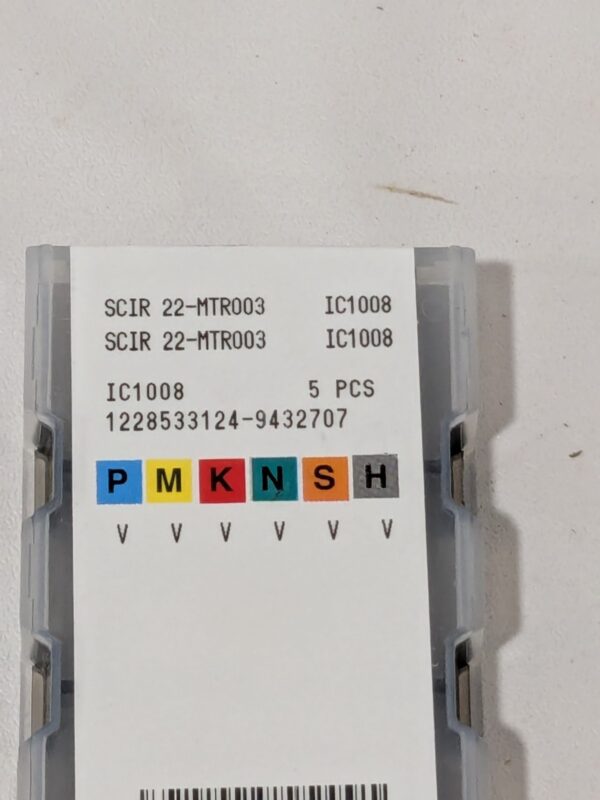 ISCAR Threading Insert: SCIR22MTR003 IC1008, Carbide Qty 3 6405443