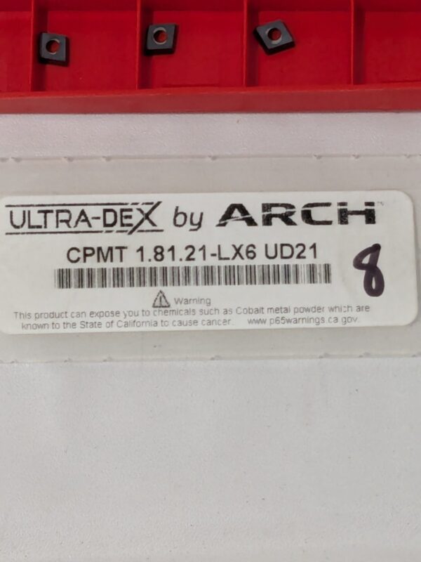 ULTRA-DEX Boring Inserts: CPMT, 1.81.21, Carbide Qty 8 913-000-212