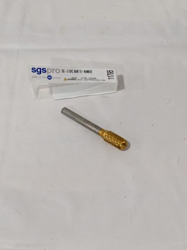 SGS PRO Abrasive Burr: SB-3, 3/8" Cut Dia, 1/4" Shank Dia 11795