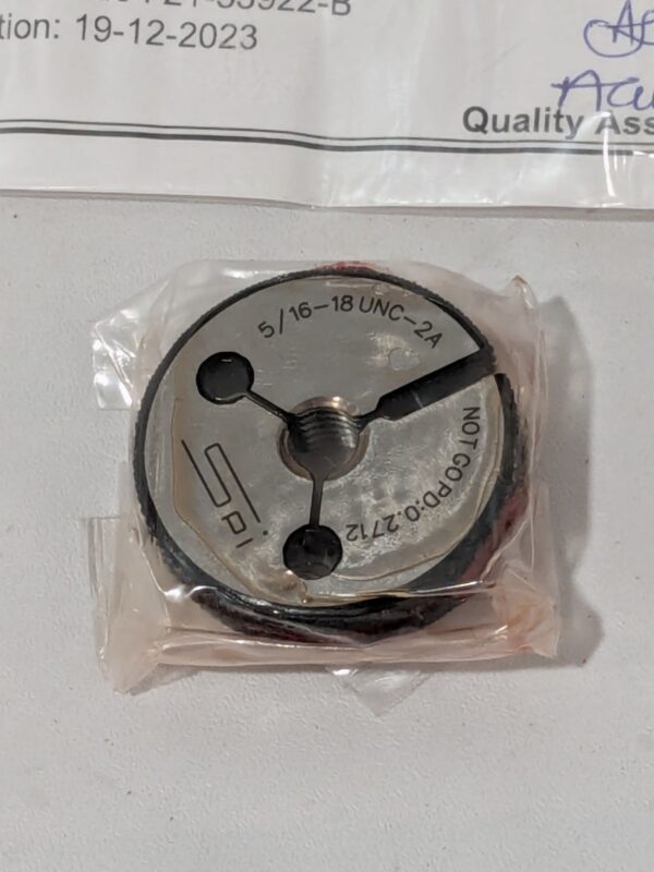 SPI Threaded Ring Gage: 5/16-18 Thread, Class 2A, No Go 23-157-1