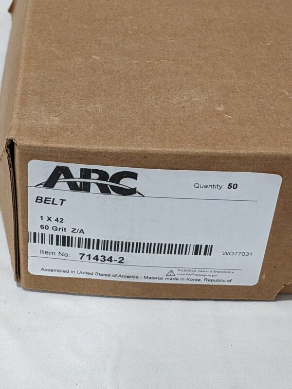 Arc Abrasive Belt ZA/Y 1" X 42" 60 Grit Qty 50 71434-2