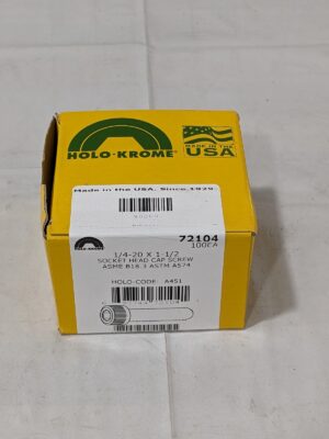 HOLO-KROME Hex Socket Cap Screw: 1/4-20, 1-1/2" LUH Qty 100 72104