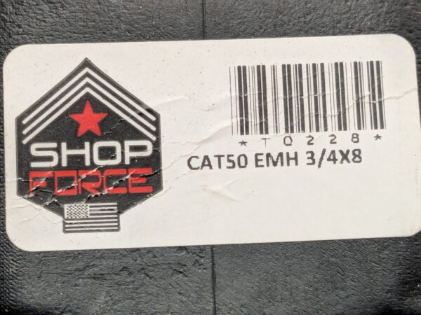 ShopForce End Mill Holder Through Coolant CAT50 3/4"ID x 8" G2.5/25000RPM T0228