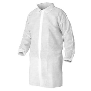 KLEENGUARD Disposable Lab Coat, Sz3XL, White, Unisex Qty 50 40106