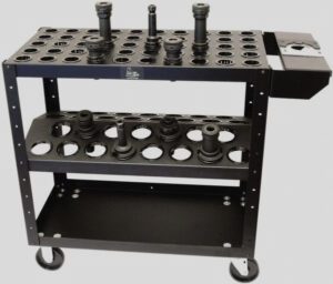 BIG BEAR ENTERPRISES 50 Tool Holder Cart Cat 40V/BT Taper BB3001