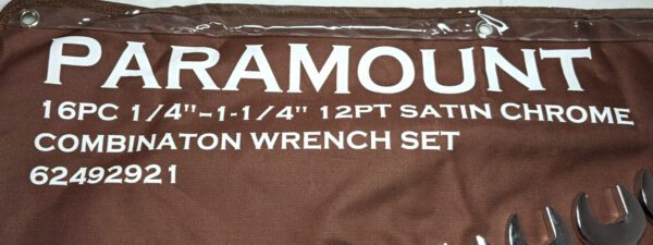 PARAMOUNT 16pc Combination Wrench Set 1/4" - 1-1/4" 12PT 022-16SSET