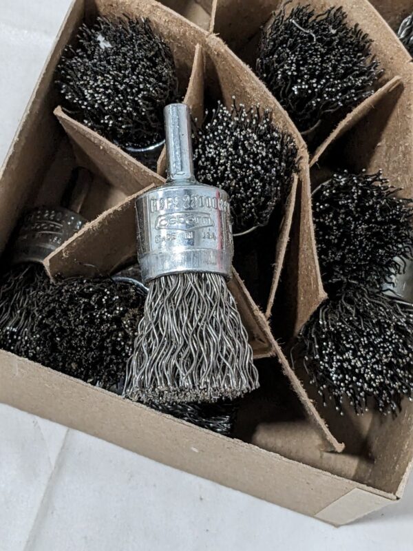 OSBORN End Brushes: 3/4" Dia, Steel, Crimped Wire Qty 12 30061