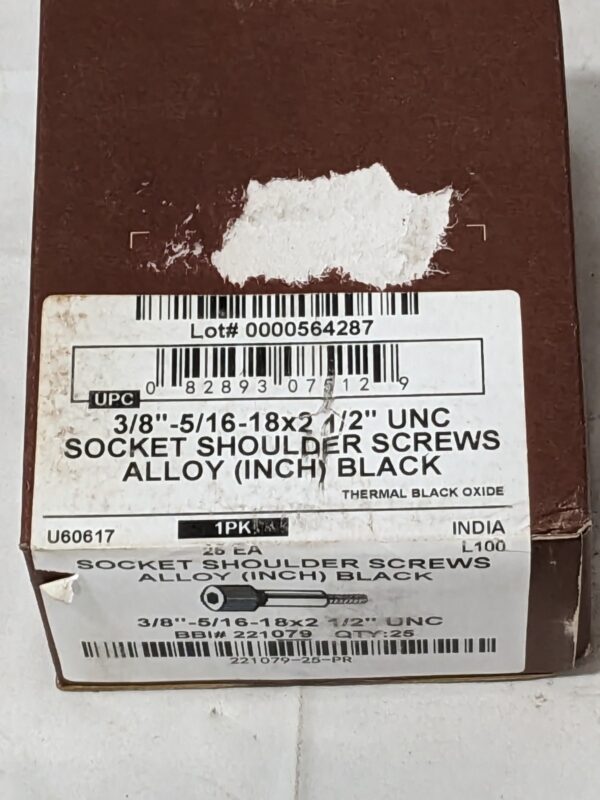 Brighton Best Shoulder Screws 3/8"-5/16-18"-2-1/2" Qty 25 221079PR