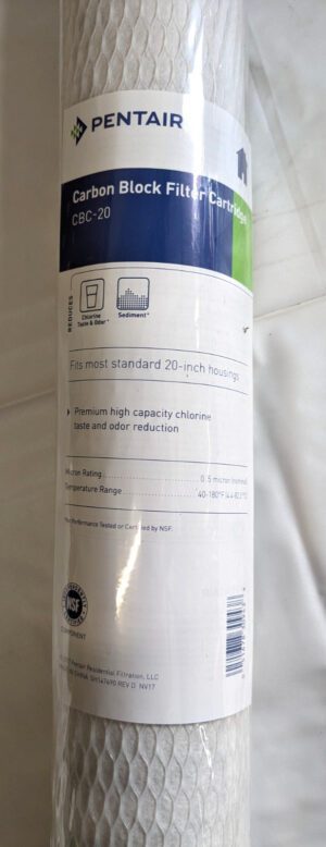 PENTAIR Carbon Block Filter Cartridge CBC-20 155309-43