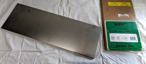 PRECISION BRAND Metal Shim Stock Steel 0.031" x 18" x 6" 16915 Box of 10
