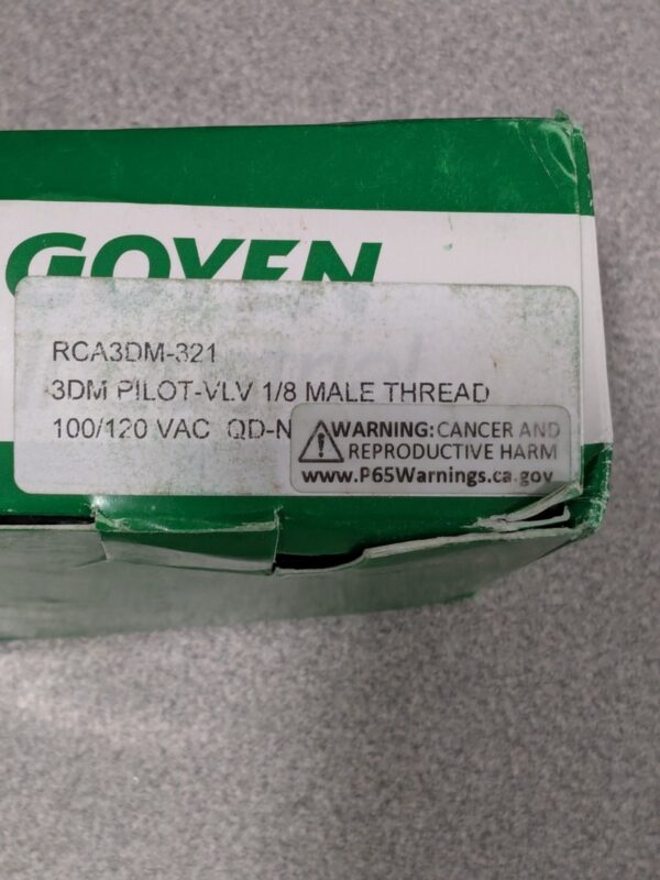 Goyen Solenoid Pilot Valve 1/8" NPT 120V RCA3DM-321